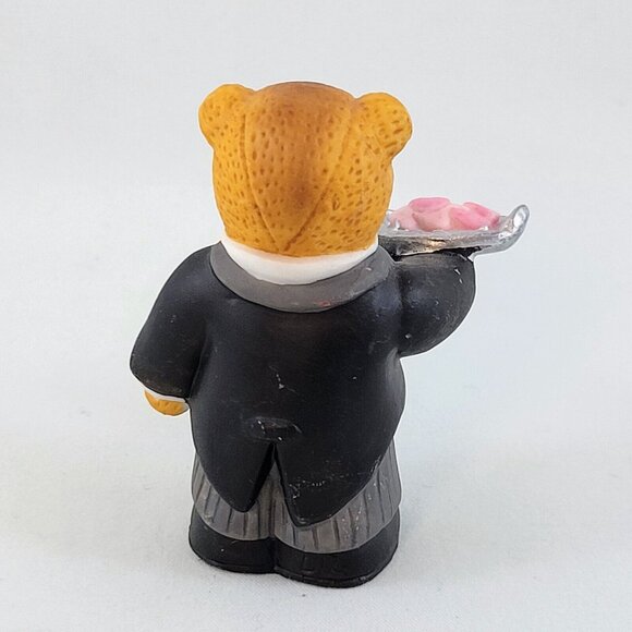 Bear Butler Vintage Lucy & Me Rigg Enesco Waiter Heart Cookies Tuxedo Figurine - Picture 4 of 8